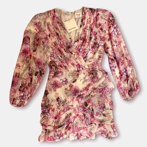 Showpo Pink Floral Mini Dress